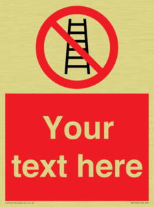 Custom No Ladders Sign